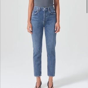 Agolde Riley High Rise Straight Crop in Frequency